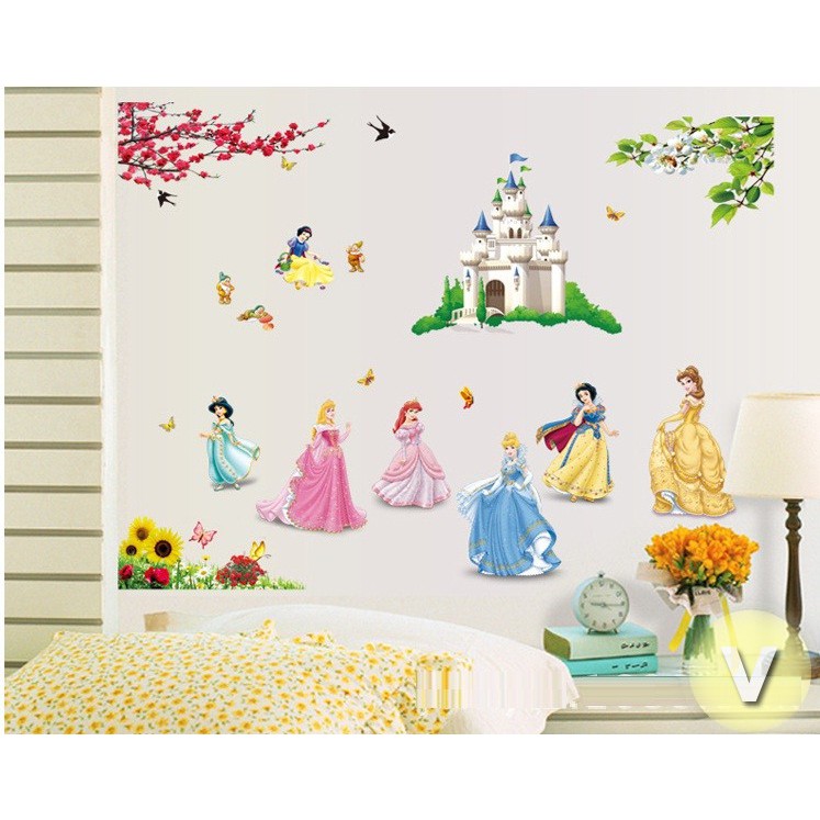 Decal dán tường Bảy nàng công chúa
