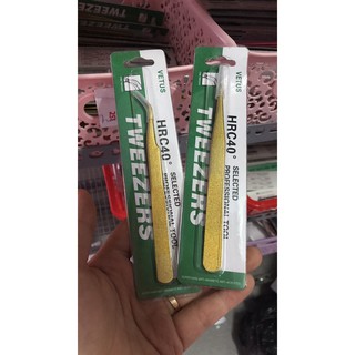 [sỉ] 10 nhíp nối mi classic vàng nhũ kim