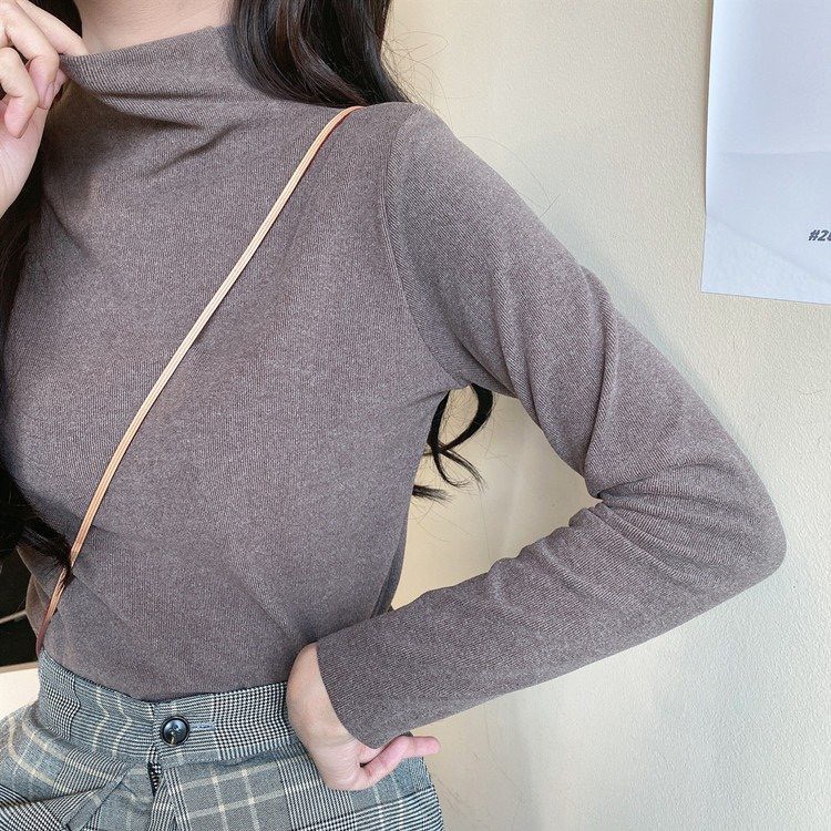 Áo Nữ, Áo Giữ Nhiệt Cổ 3 Phân Chất Len Tăm (Hàng Túi Zíp)