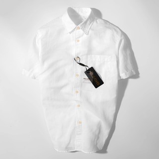 Áo somi vải linen - trắng