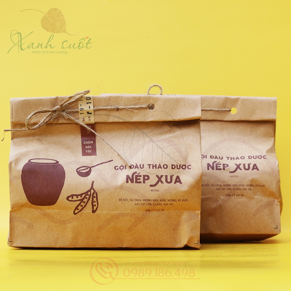 Nếp Xưa- Gội Đầu Thảo Dược No'Poo- Tóc Suôn Mượt Tự Nhiên, Không Hóa Chất- No Shapoo For Hair