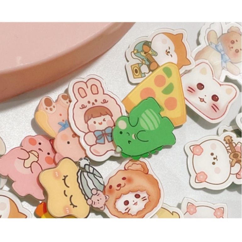 Set 5 Pin cài balo, túi xách, huy hiệu cài áo, phụ kiện trang trí balo siêu đáng yêu
