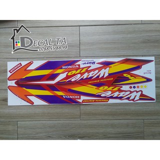 (Giá sỉ) Tem Wave 110 thái đời 2000 màu cam đỏ VT chất lượng cao, không bay màu