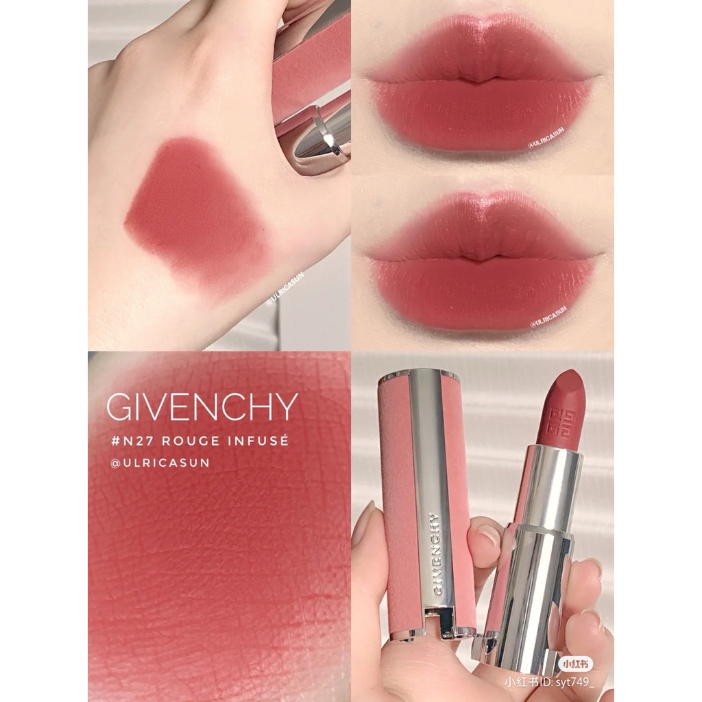 Son Thỏi Givenchy Le Rouge Sheer Velvet Matte Lipstick (vỏ hồng)