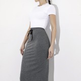 Chân Váy Cotton Da Cá Dáng Dài Nữ Busy Xẻ Vạt Sau CVDC2 | BigBuy360 - bigbuy360.vn