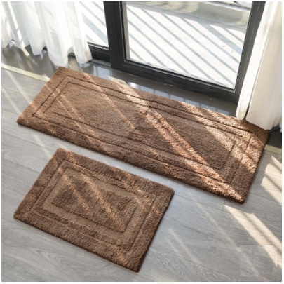 Thảm Lau Chân Viền Dày 1Cm Siêu Thấm Chống Trượt,Thảm decor Trang Trí,Thảm Chùi Chân Sợi Cotton Siêu Mềm Mại