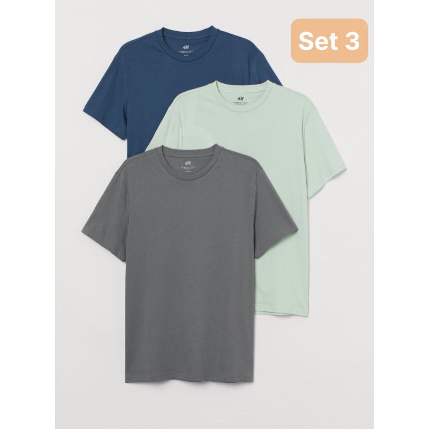 Set 3 áo phông HM nam cổ tròn | BigBuy360 - bigbuy360.vn