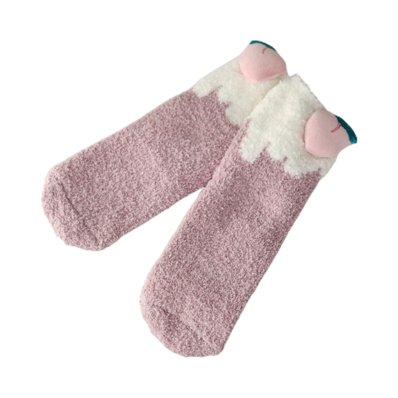 Vớ Nhung San Hô In Hình Trái Cây Hoạt Hình 3d Ấm Áp