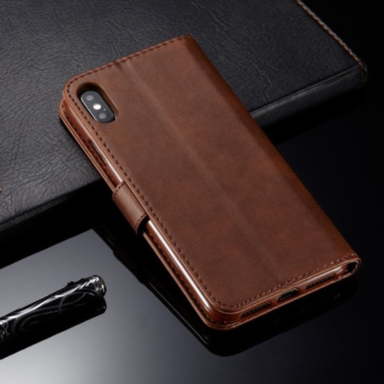 Bao da điện thoại màu trơn sang trọng cho iPhone X/XS XR XS MAX | BigBuy360 - bigbuy360.vn