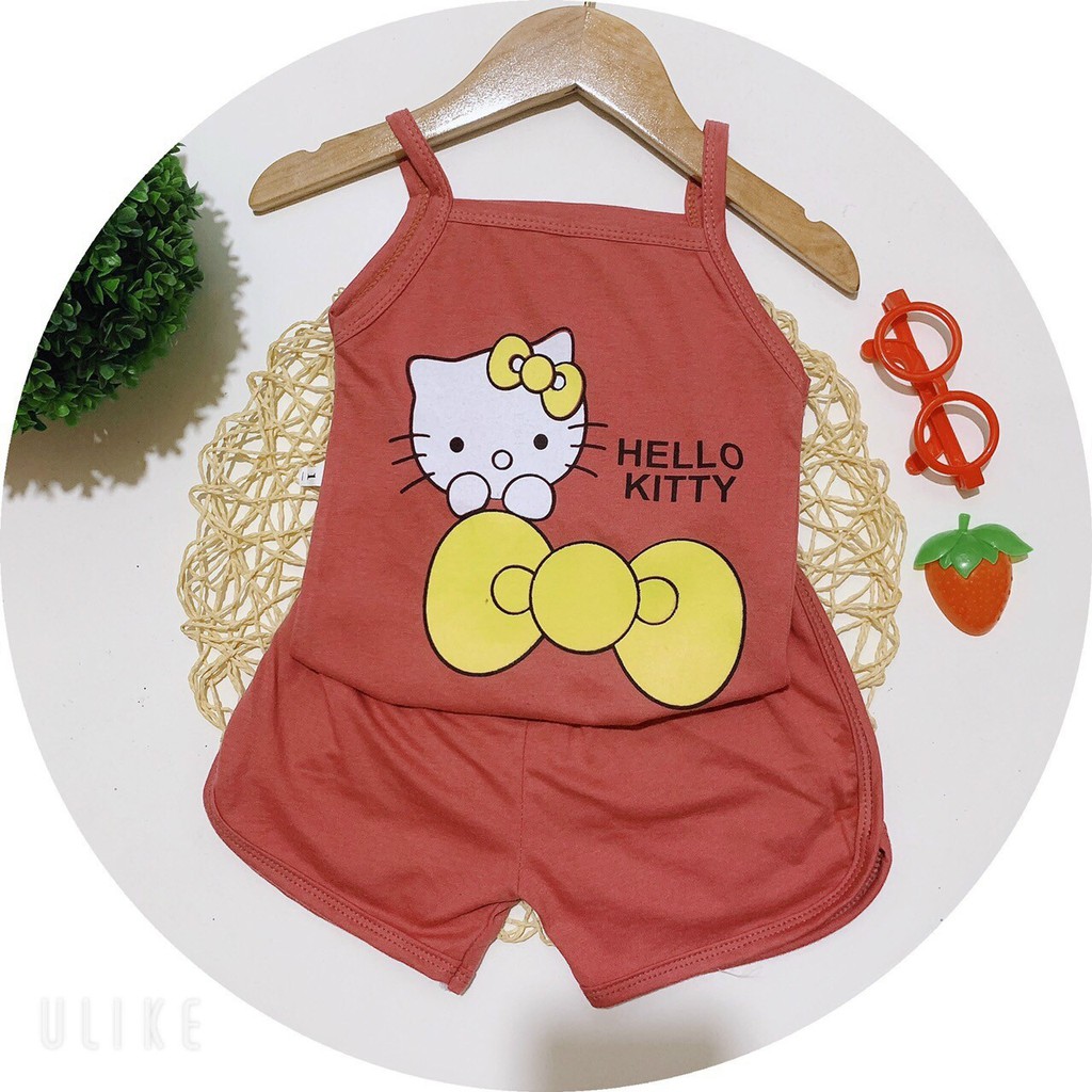 Bộ 2 dây in hình Hello kitty siêu cute cho bé gái từ 8-18kg