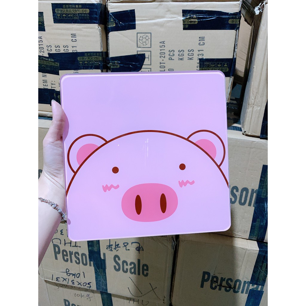 (SẠC USB) CÂN ĐIỆN TỬ LỢN HỒNG KUTE (TẶNG THƯỚC DÂY , MÀN HÌNH LED , KHÔNG CẦN THAY PIN)