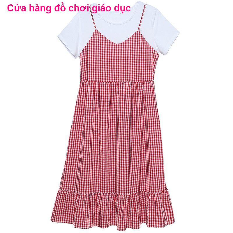 SHOP XINH Đầm bà bầu mùa hè phiên bản hàn quốc váy suông dài kẻ sọc thời trang hot mom