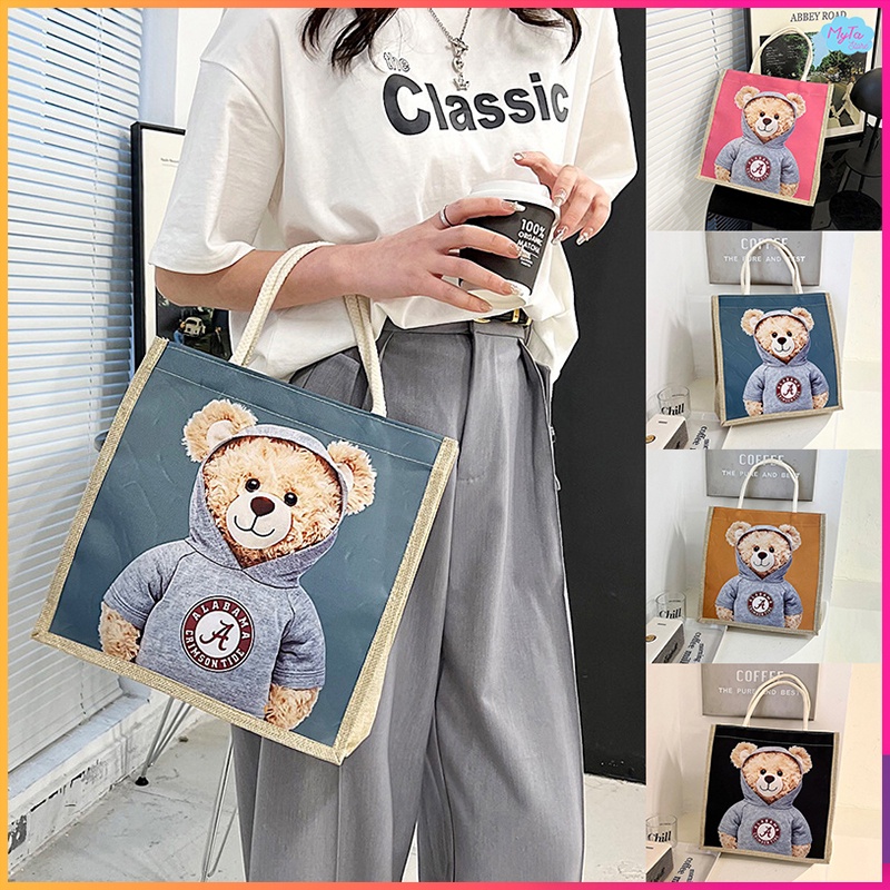 Túi tole cối vải bố canvas, túi xách nữ mini đi du lịch, đi biển cao cấp phong cách Hàn Quốc
