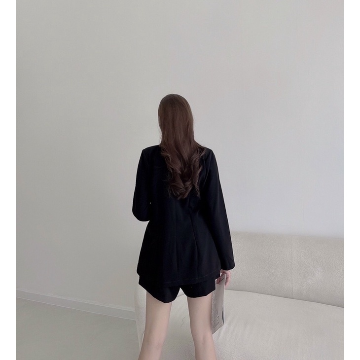 Set Vest đen và nâu tây dài tay