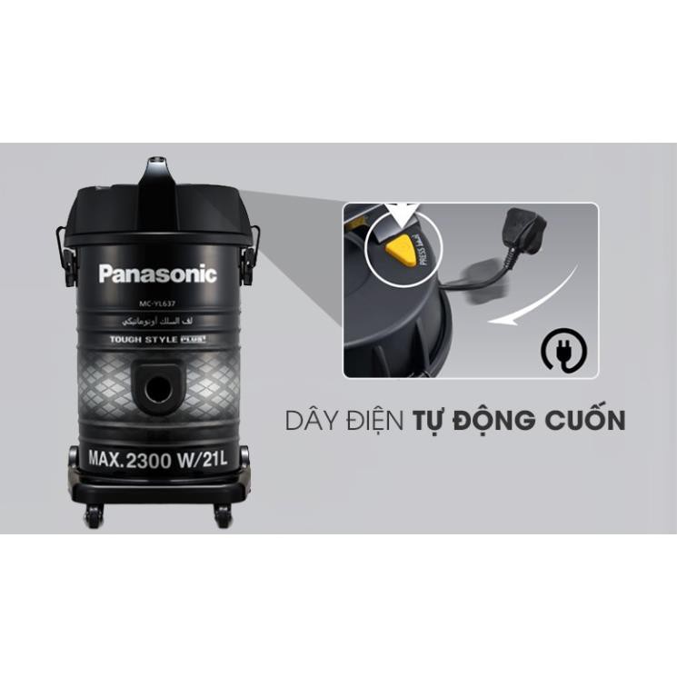 [Chính hãng]  Máy hút bụi công nghiệp Panasonic PAHB-MC-YL637SN49 (2300) - Hàng chính hãng