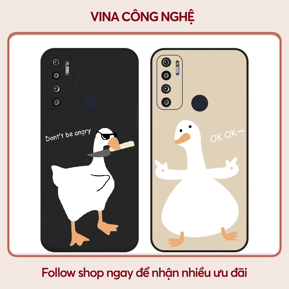 Ốp lưng Vsmart Joy 3/Joy 4/Star 3/Aris/....dẻo đen in hình Vịt cặp