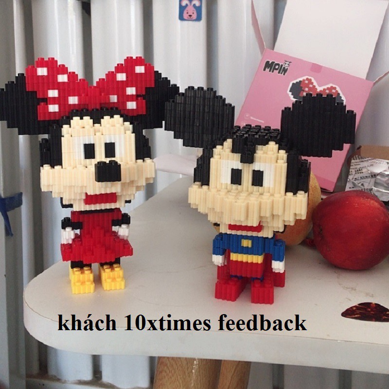 đồ chơi 3d chuột mickey, chuột minie siêu nhân disne mô hình lắp ghép quà tặng bé đồ chơi xếp hình