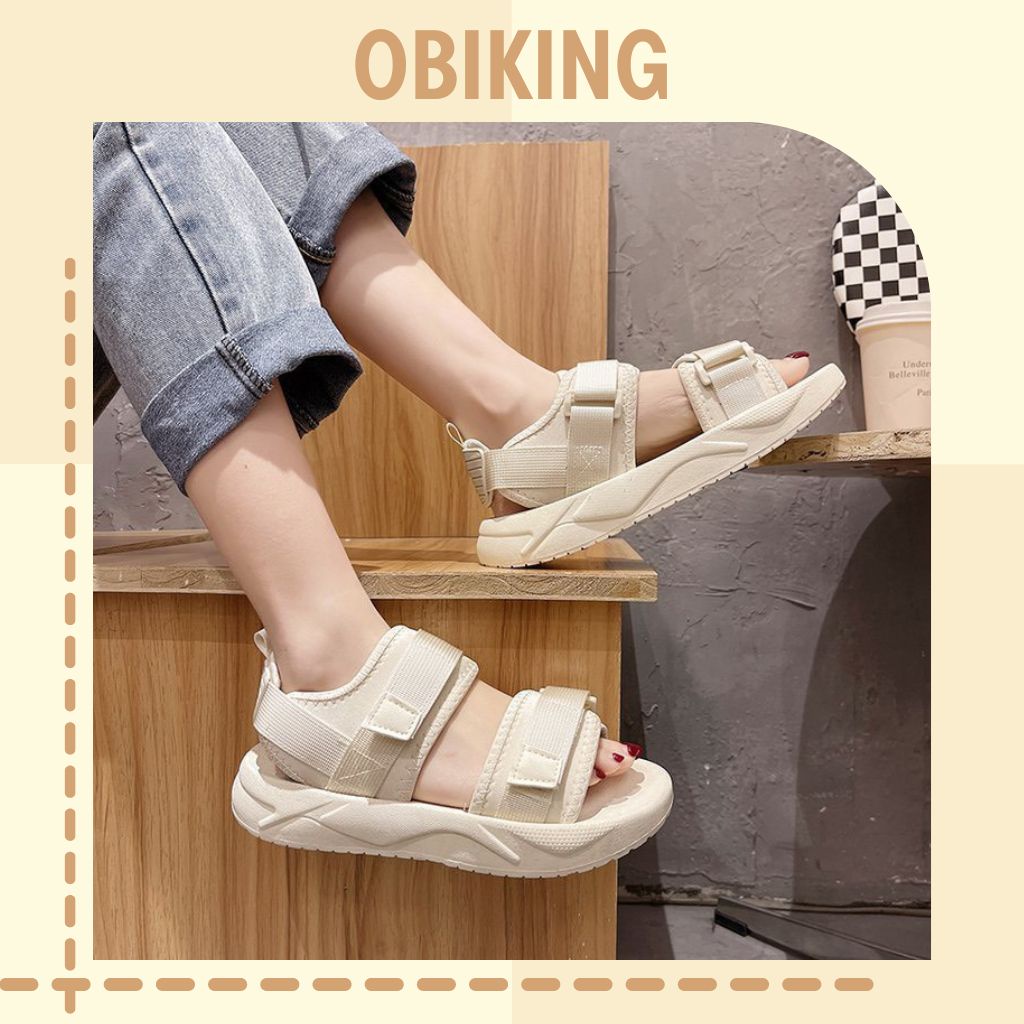 Dép Sandal Nữ Ulzzang Đế Bệt Học Sinh Sinh Viên Đi Học Đi Chơi Giá Rẻ