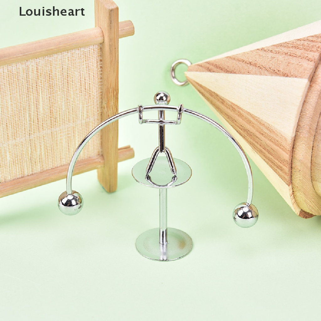 Louisheart Pendulum Cradle Science Physics Balance Toy Stainless Steel Newton Educational TFG