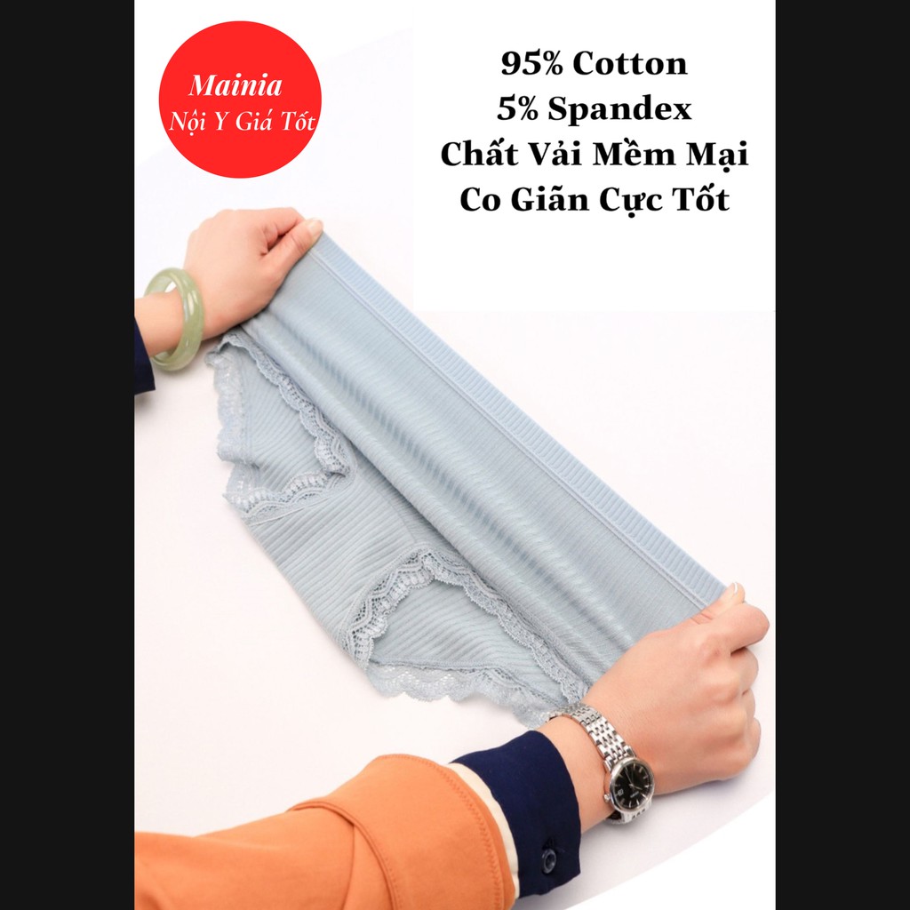 Quần Lót Nữ Cotton Sợi Tăm Tre Phối Ren Kiểu Nhật Bản Thoáng Mát Quyến Rũ Dễ Thương Cao Cấp Loại 1 Rẻ Đẹp Mainia Shop