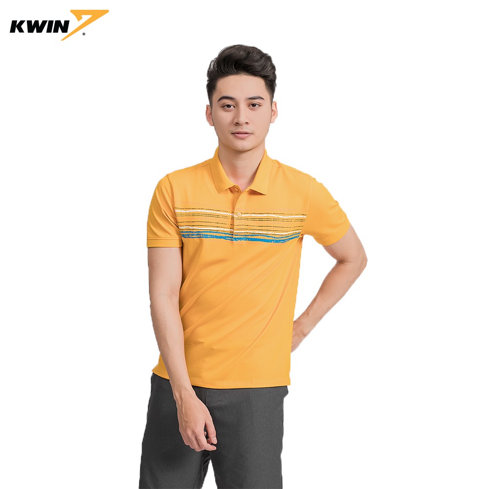Áo polo nam cao cấp Kwin 4 màu trẻ trung lịch sự, phối họa tiết kẻ ngang nổi bật, chất thoáng mát, mềm mại - KPS012S9
