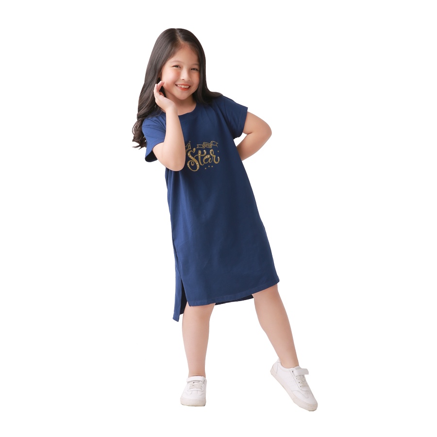 Váy Suông Xẻ Gấu Bé Gái ARDILLA Chất Liệu Cotton Thoáng Mát, Kiểu Dáng Xinh Xắn, Dễ Thương Cho Bé 10-15 Tuổi T104GSS20