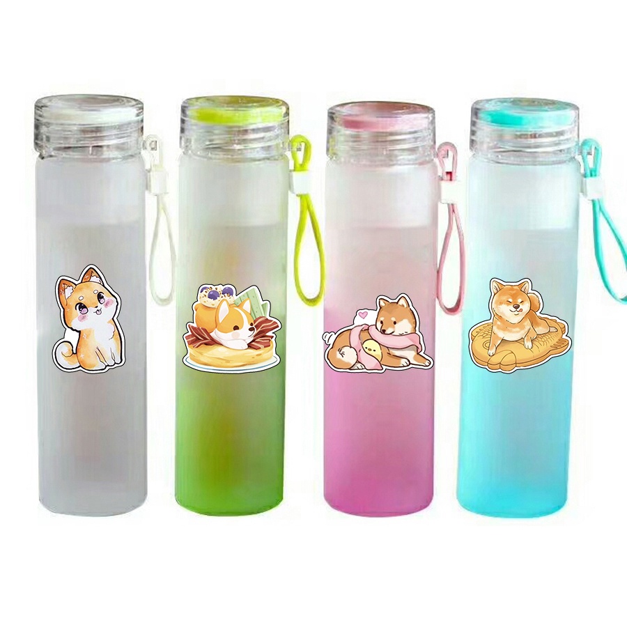 Bình nước màu loang shiba BNML23 bình nước hologram thần tượng 500ml