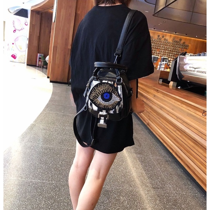 Ba Lô Da Mềm Đính Đá Đa Năng Phong Cách Hàn Quốc Thời Trang Cho Nữ