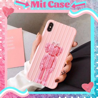 Ốp lưng iPhone Vali Sọc Mềm Dẻo Hình Gấu Kaws Hồng Cute Iphone 6 6 plus 7 plus 8 8 plus x xs max 11 pro max