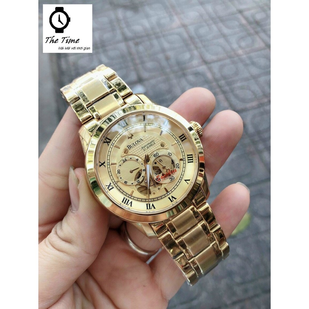 Đồng hồ nam_đồng hồ Bulova 96A119 SERIES 120 AUTOMATIC APERTURE WATCH case 42mm, 3atm