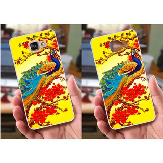 Ốp lưng Samsung A7 (2017) (dẻo viền trắng trong) - Hình Chim Công, Cá Chép, Cò