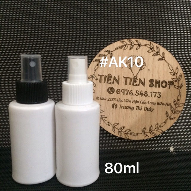 Chai nhựa trắng 80ml xịt phun sương