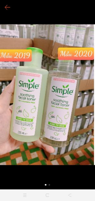 NƯỚC HOA HỒNG SIMPLE KIND TO SKIN SOOTHING FACIAL TONER