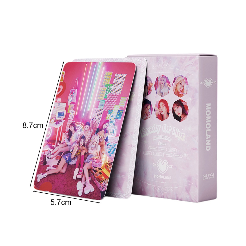 Set 54 Tấm Thẻ Lomo In Hình Nhóm Nhạc Momoland Dùng Để Trang Trí Album Ảnh