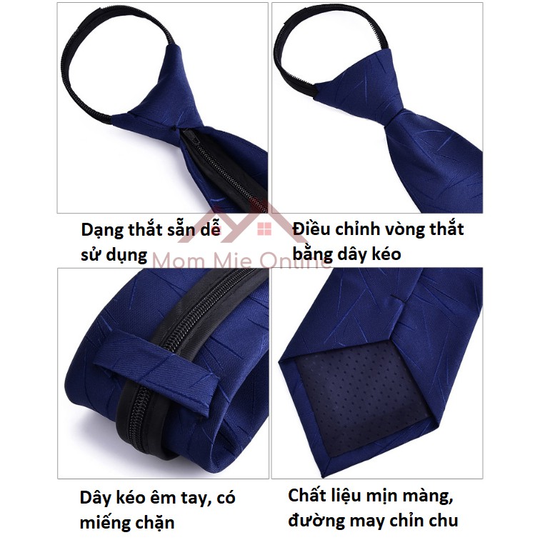 [Bản 8cm] Cà vạt nam THẮT SẴN hoặc TỰ THẮT, vải dày dặn, nhiều kiểu lựa chọn