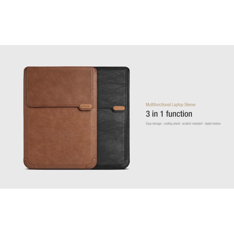 Bao da, Túi Nillkin da đựng laptop MacBook 13.3 inch, 14 inch, 16inch 3 in 1 Chính hãng