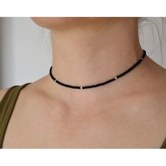 Dây Chuyền handmade "Simple Black" choker