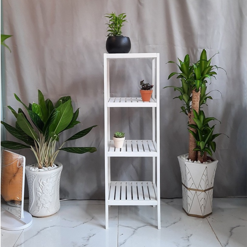 Kệ gỗ trang trí lắp ráp đa năng hình vuông 4 tầng thương hiệu MW FURNITURE - Nội thất trang trí