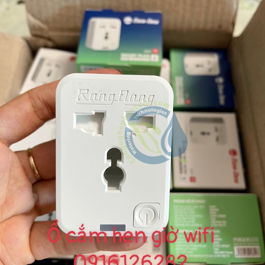 Ổ Cắm Thông Minh 16A - Ổ Cắm Wifi Rạng Đông 3500W - Chức Năng Hẹn Giờ, Điều Khiển Từ Xa - Bảo Hành 1 Năm