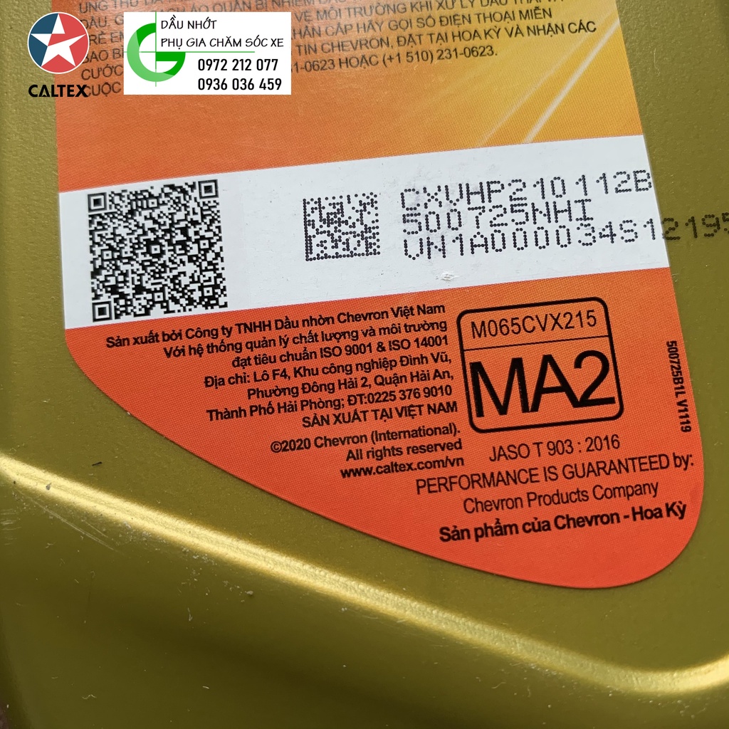 Dầu Havoline Super 4T 10W-40 Semi-Synthetic bán tổng hợp cho xe số