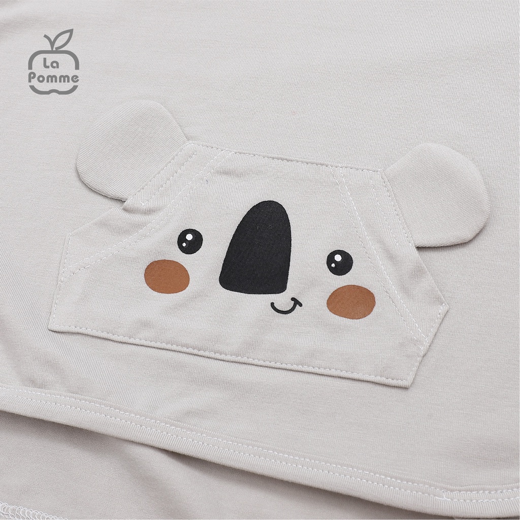 Bộ đồ dài tay La Pomme Koala tinh nghịch - Ghi