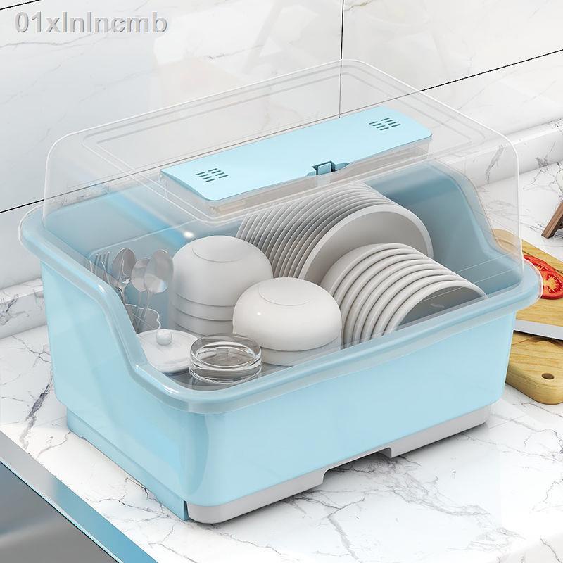 01xlnlncmbHộp đựng bộ đồ ăn có tải hộp nhà bếp gia đình nắp đậy giá bát đĩa tủ nhựa thể thoát nước