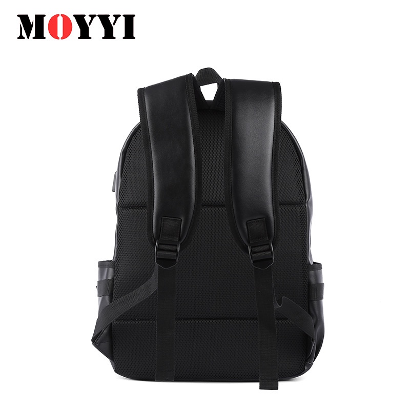 Ba Lô Da pu Màu Đen Đựng laptop 14inch Dành Cho Nam