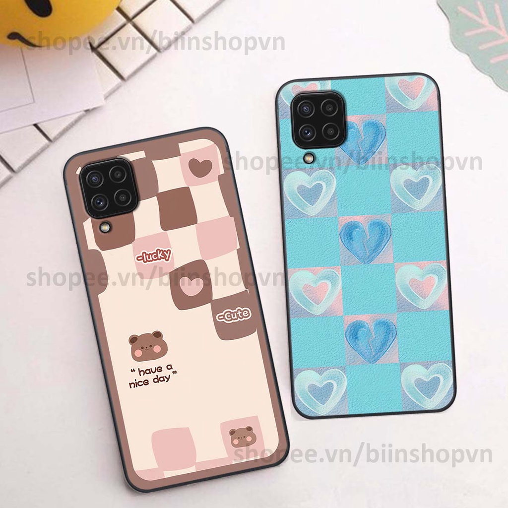 Ốp Samsung A22 4G / A22 5G caro trái tim nhiều màu sắc, đầy cá tính, khẳng định phong cách