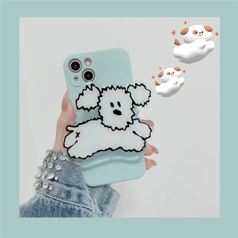 Ốp Điện Thoại TPU Mềm Có Giá Đỡ Hình Chú Cún Cho Samsung A6 A7 A8 A9 2018 A6 A8 Plus J2 Prime J3 Pro J4 J5 J6 J7 M31S M11 A11