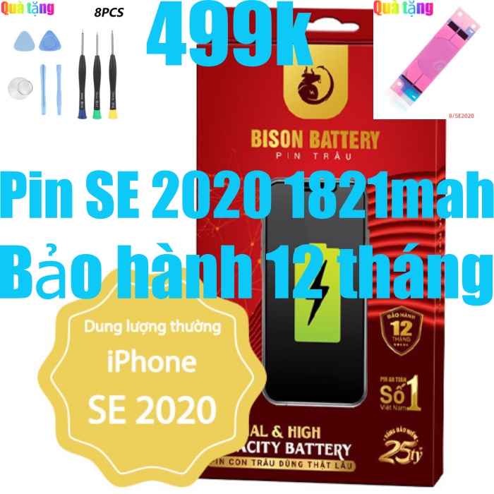 Pin SE 2020 Bison dung lượng 1821mAh