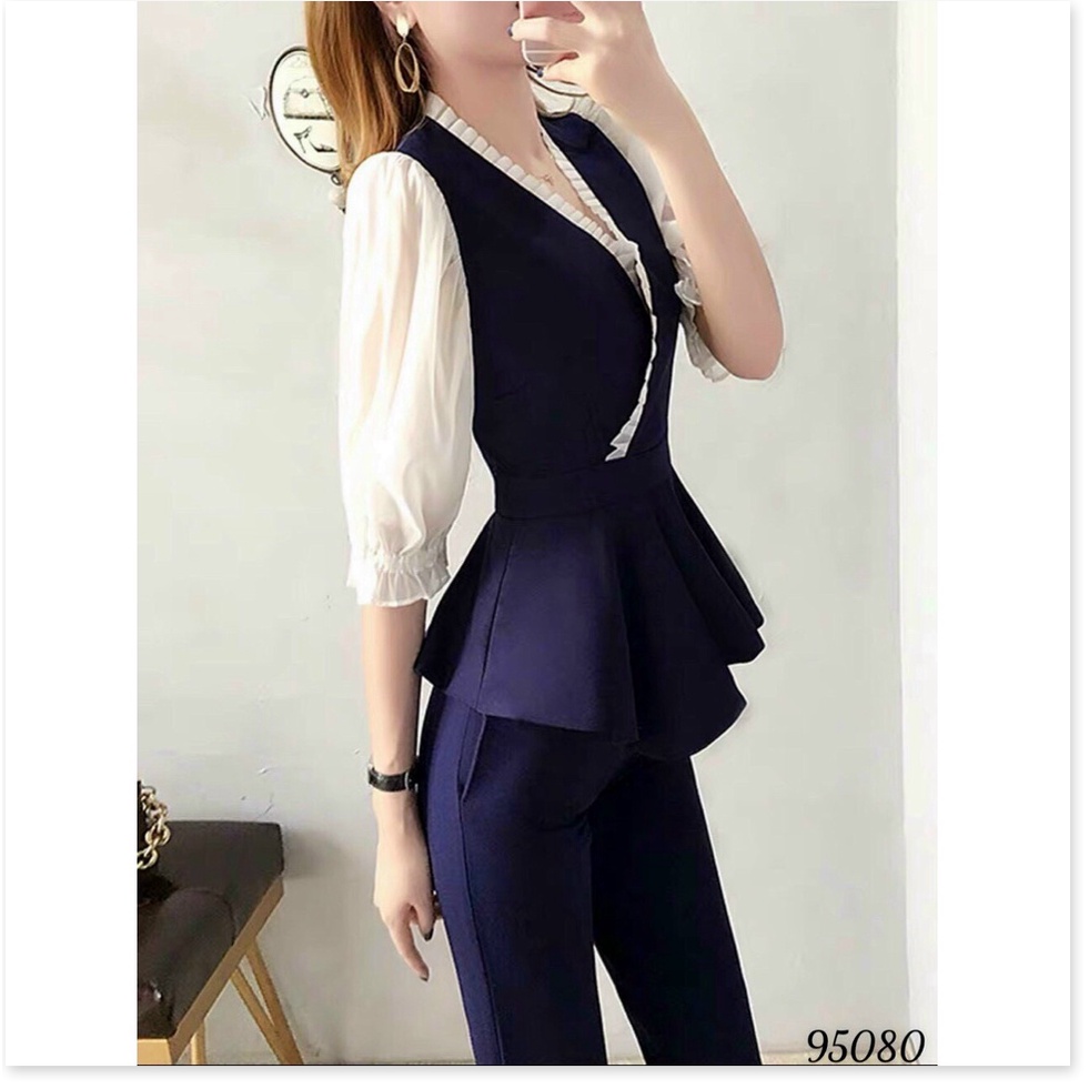 SET BỘ ĐỒ NỮ CỐNG SỞ CỰC XINH , TÔN DÁNG CHO CÁC CHỊ EM KME FASHION