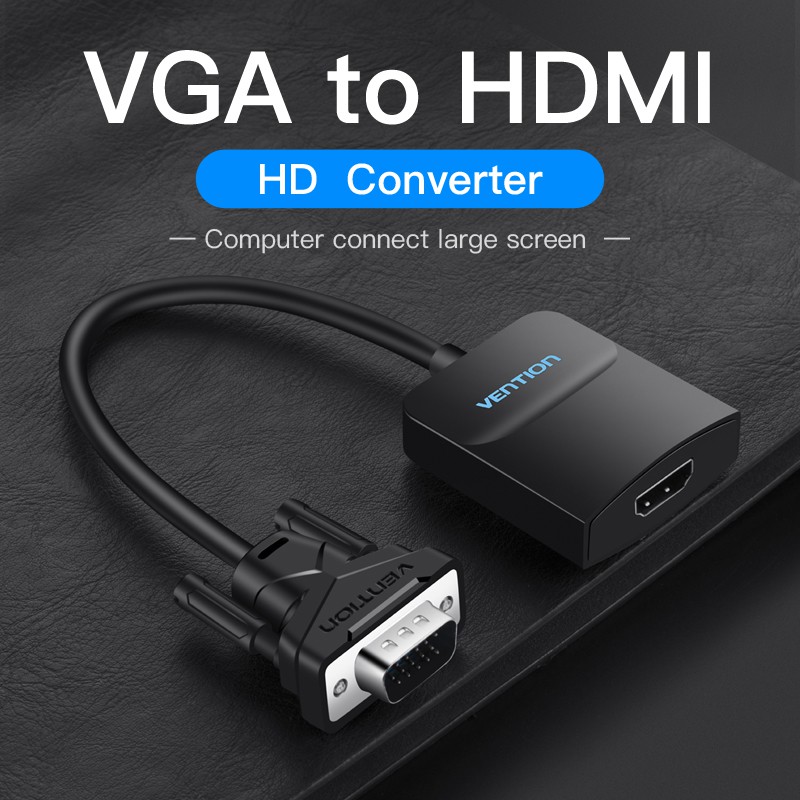 Cáp chuyển đổi VENTION đổi đầu cắm VGA sang lỗ cắm HDMI 1080p chuyên dụng