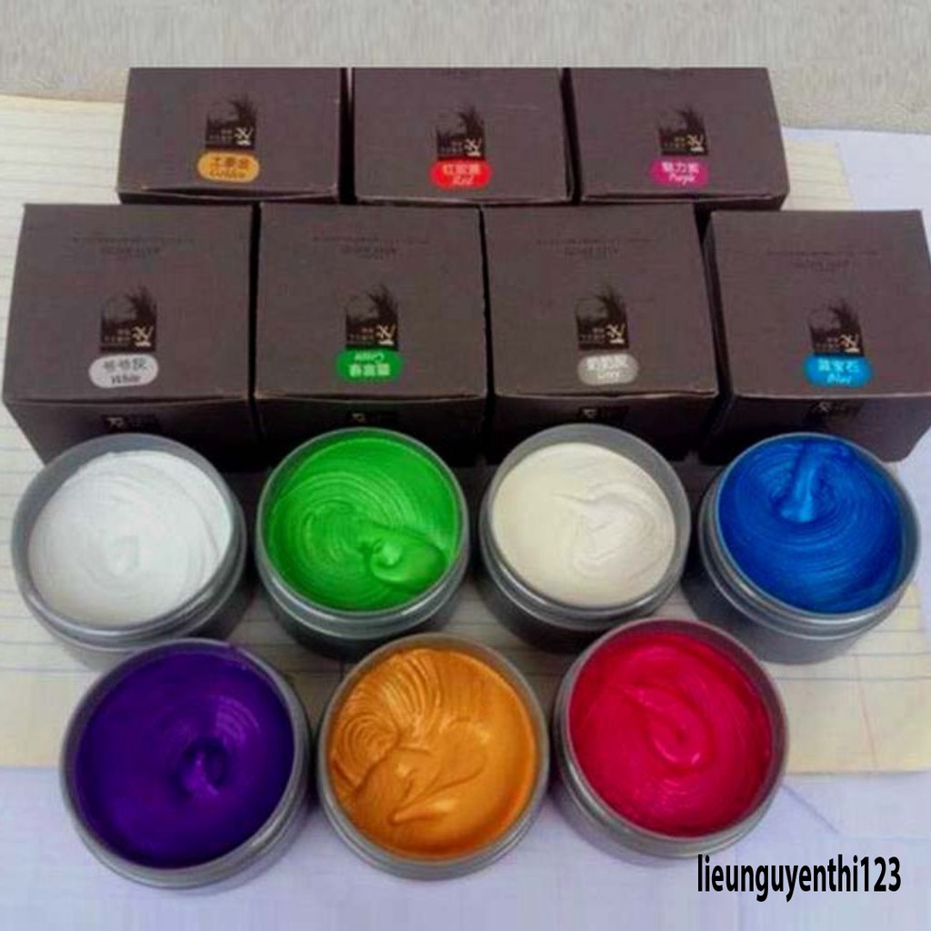 Sáp đổi màu tóc chính hãng Ash mud Nhật Bản-SÁP VUỐT TÓC MÀU Hàng nhập khẩu-Sáp Wax màu tóc