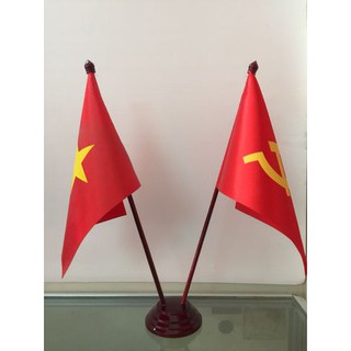 Cờ để bàn đế gỗ Đảng Tổ Quốc